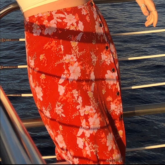 Free People Dresses & Skirts - floral midi skirt from Free People